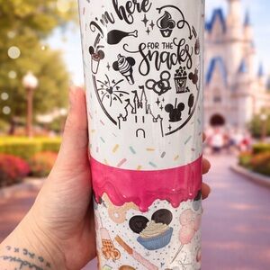 Disney Snacks Tumbler with Pink and Black Accents